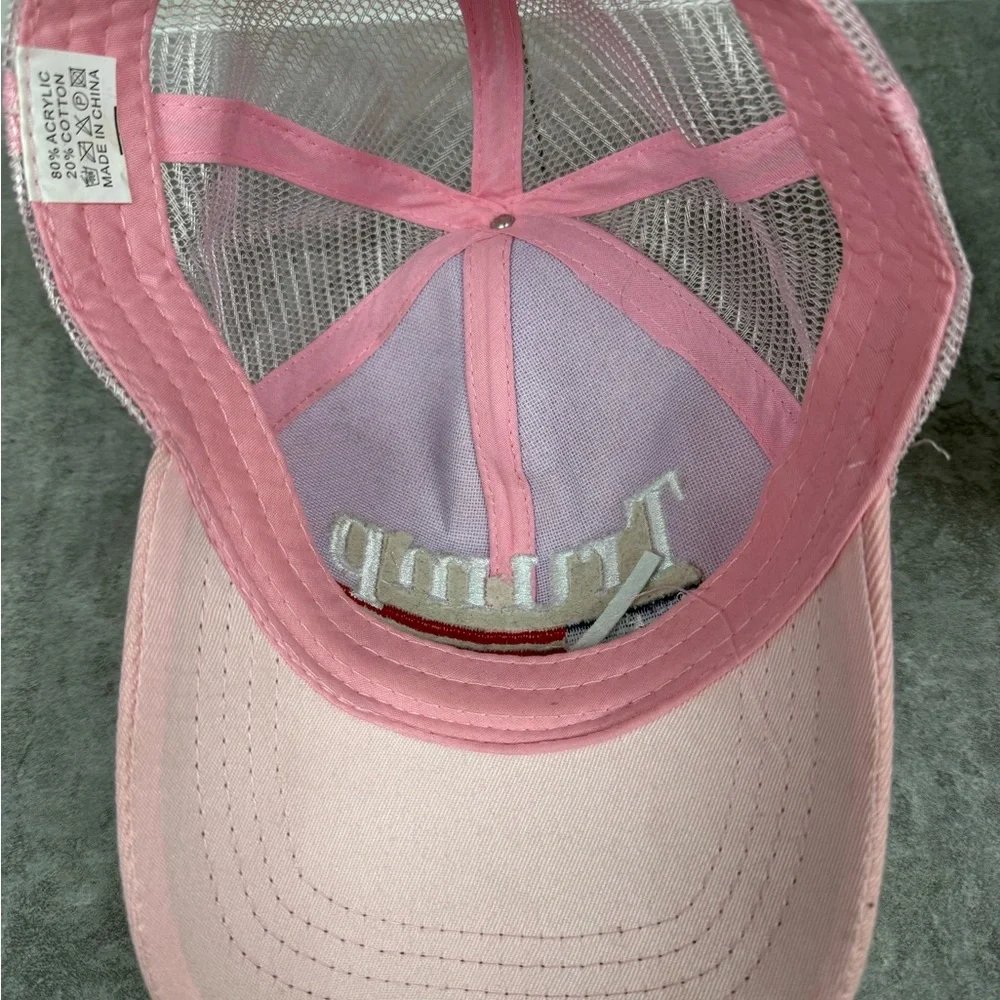 Pink Trump 2024 Cap with Flag Embroidery - Picture 5 of 5